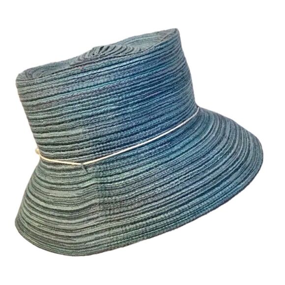 Croft and Barrow Blue Bucket Hat with gem/rock detail. Hemp look. - Picture 7 of 7